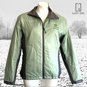 (S) NWT John Deere Tri-Mountain Green Zip-Up Jacket